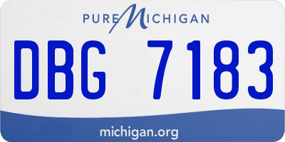 MI license plate DBG7183