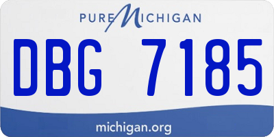 MI license plate DBG7185