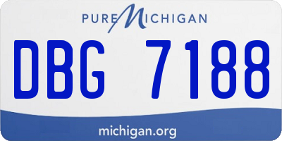 MI license plate DBG7188