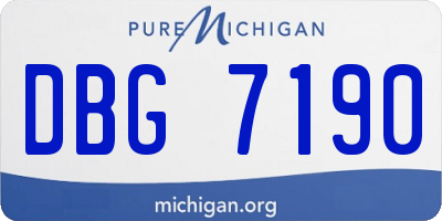 MI license plate DBG7190