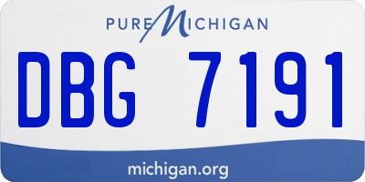 MI license plate DBG7191