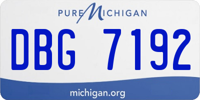 MI license plate DBG7192