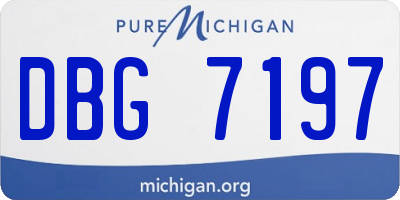 MI license plate DBG7197