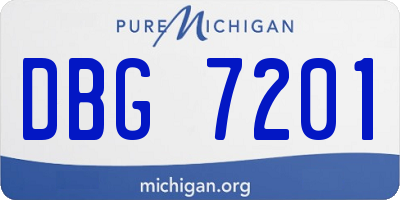 MI license plate DBG7201