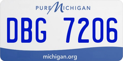MI license plate DBG7206