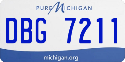 MI license plate DBG7211