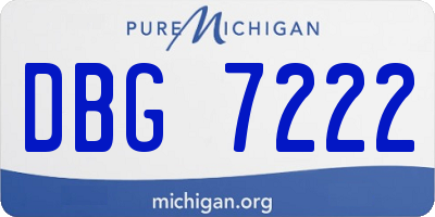 MI license plate DBG7222