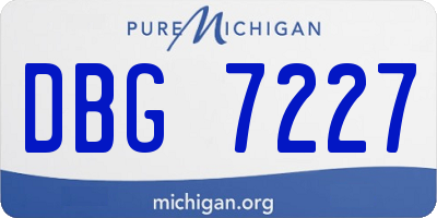 MI license plate DBG7227