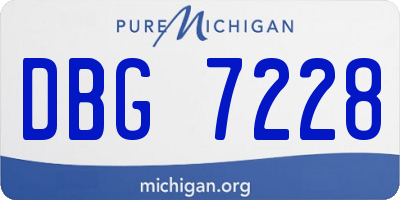 MI license plate DBG7228