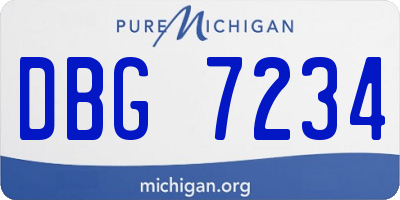 MI license plate DBG7234