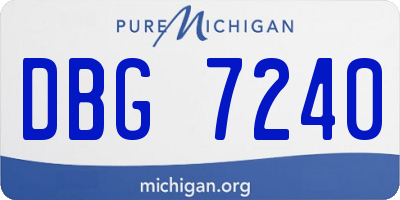 MI license plate DBG7240