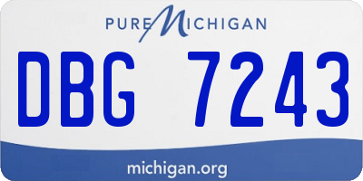 MI license plate DBG7243