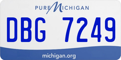 MI license plate DBG7249
