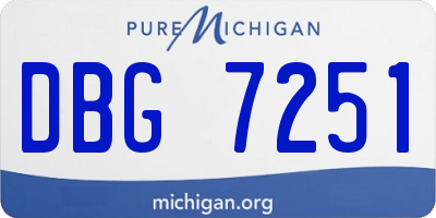 MI license plate DBG7251