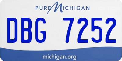 MI license plate DBG7252