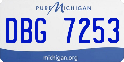 MI license plate DBG7253