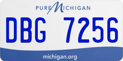 MI license plate DBG7256