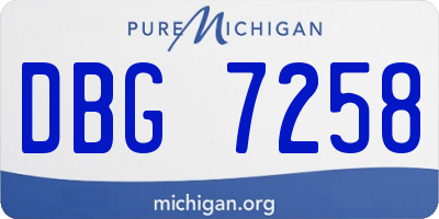 MI license plate DBG7258