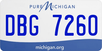 MI license plate DBG7260
