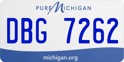 MI license plate DBG7262