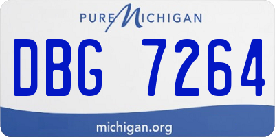 MI license plate DBG7264