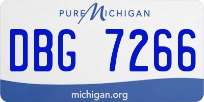 MI license plate DBG7266