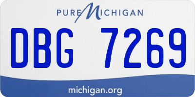 MI license plate DBG7269