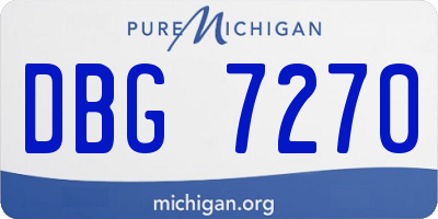MI license plate DBG7270
