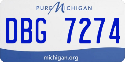 MI license plate DBG7274