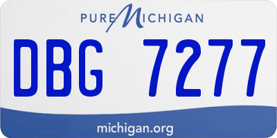 MI license plate DBG7277