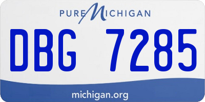 MI license plate DBG7285