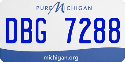 MI license plate DBG7288