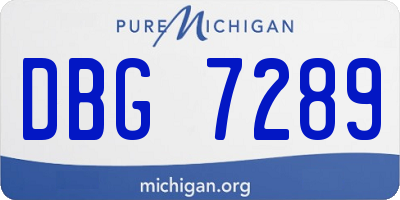 MI license plate DBG7289