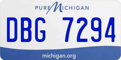 MI license plate DBG7294