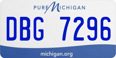 MI license plate DBG7296