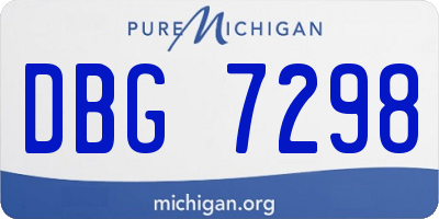 MI license plate DBG7298