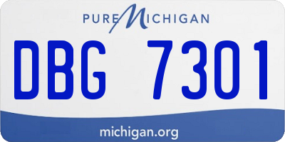 MI license plate DBG7301