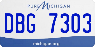 MI license plate DBG7303
