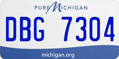 MI license plate DBG7304