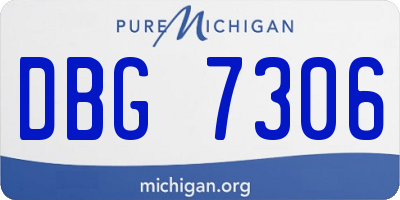 MI license plate DBG7306