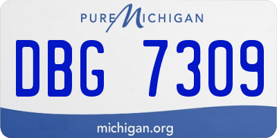 MI license plate DBG7309