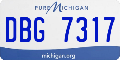 MI license plate DBG7317