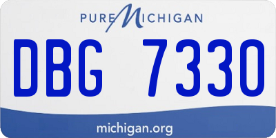 MI license plate DBG7330