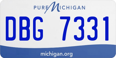 MI license plate DBG7331
