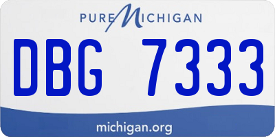 MI license plate DBG7333