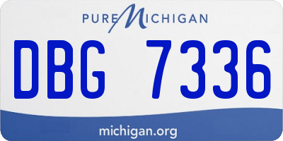 MI license plate DBG7336