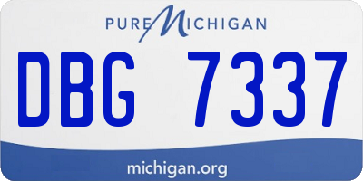 MI license plate DBG7337