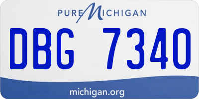 MI license plate DBG7340