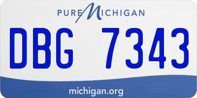 MI license plate DBG7343