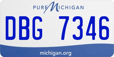 MI license plate DBG7346